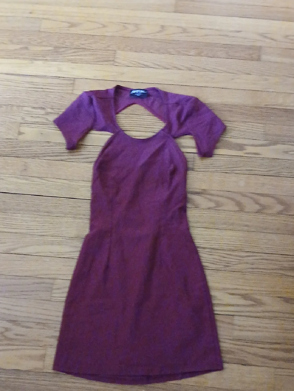 Nasty Gal Dark Red Open-Back Mini- Dress ■ Size XS